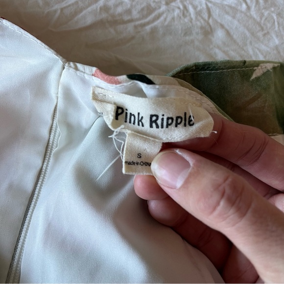 Pink Ripple Small Colorful Spring Summer Skirt Set Two Piece - Picture 10 of 11